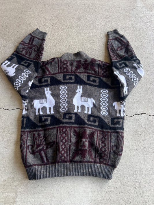 Rare Tejidos Ruminahui Fair Isle Alpaca Cardigan Sweater