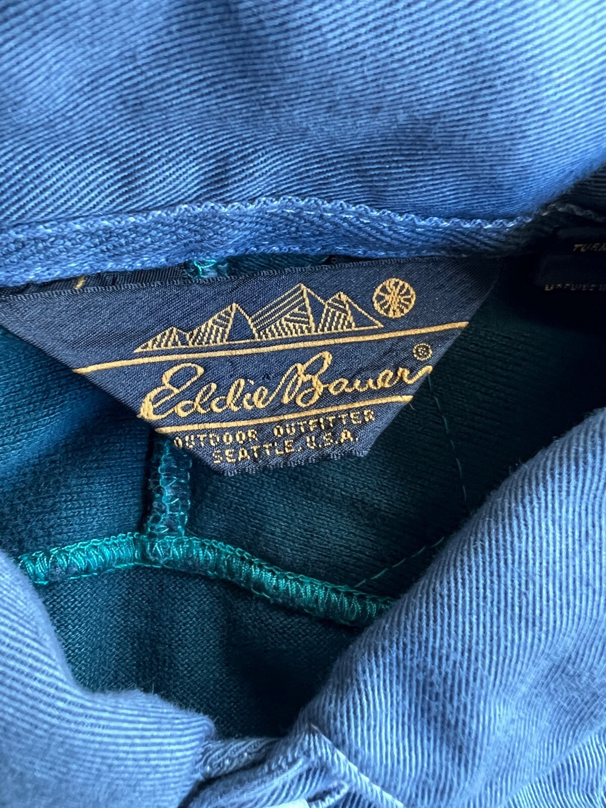 Vintage 90's Eddie Bauer Zip Pocket Rugby Shirt