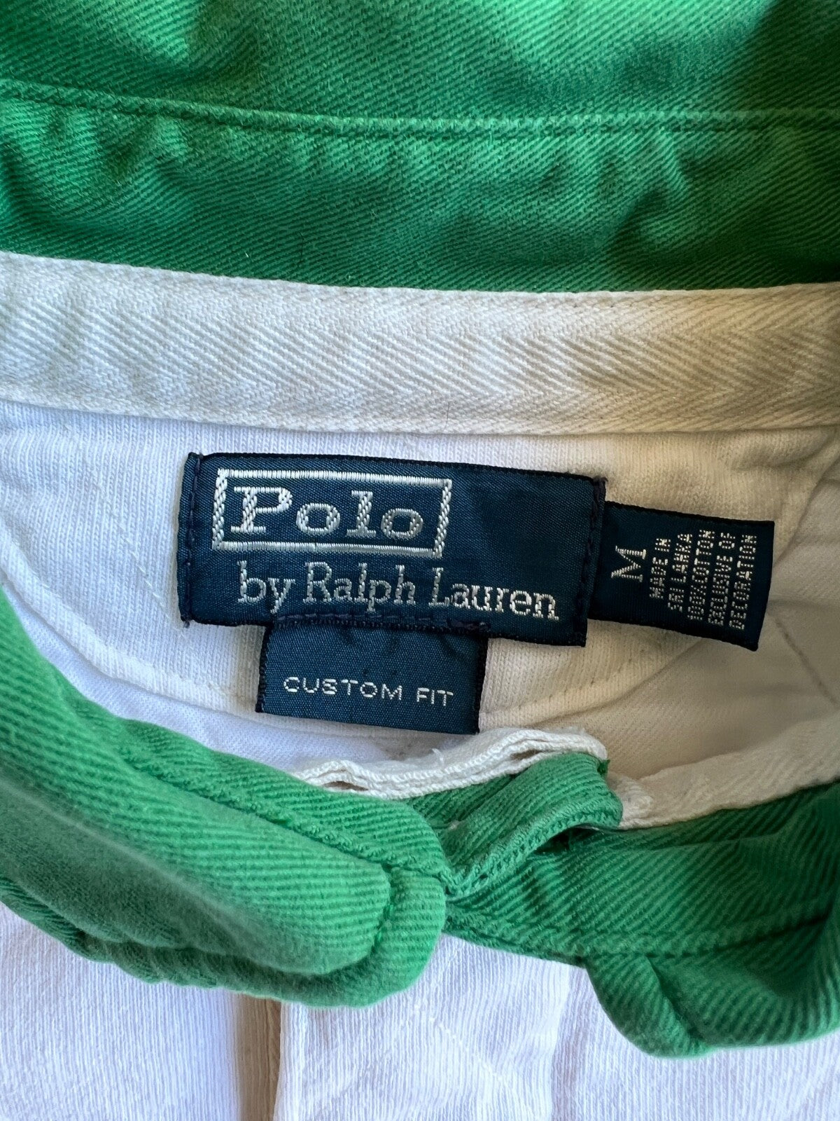 Vintage Y2K Polo Ralph Lauren Quilted Neckline Rugby Shirt