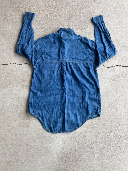 Vintage 90's Bugle Boy New Basics Denim Button Up Shirt