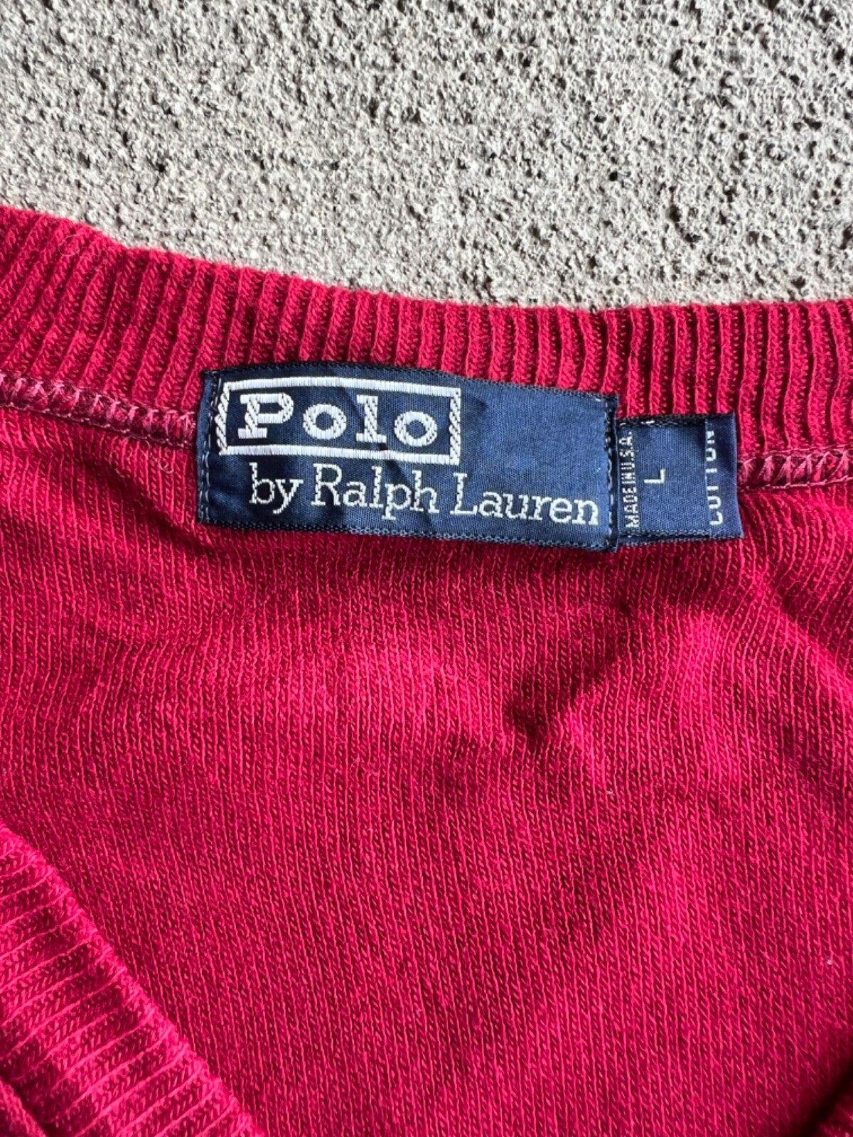 Vintage 90's Polo Ralph Lauren V-Neck Sweater