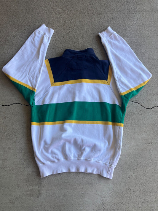 Vintage 90's Nautica "Yacht Club" Mock Neck Pullover Sweatshirt
