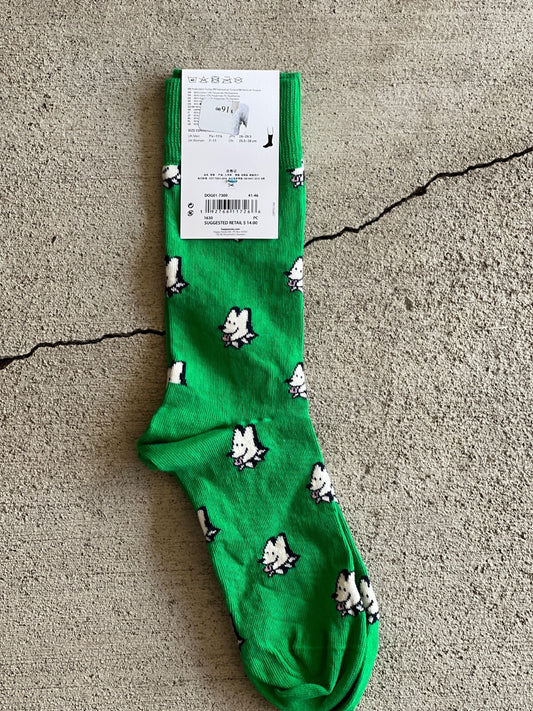 Happy Sock Dog Motif Brand New w/ Tags Unisex Men's 8-12 Women's 10-12.5