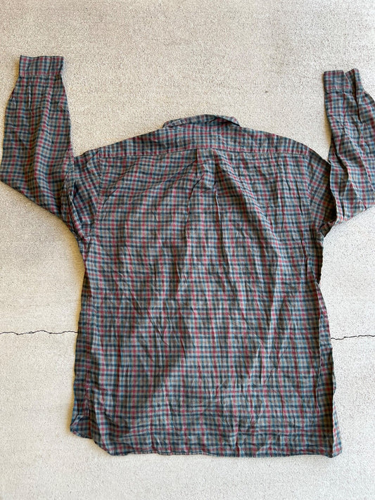 Vintage 90's J-Crew Tattersall Plaid Button Up Shirt