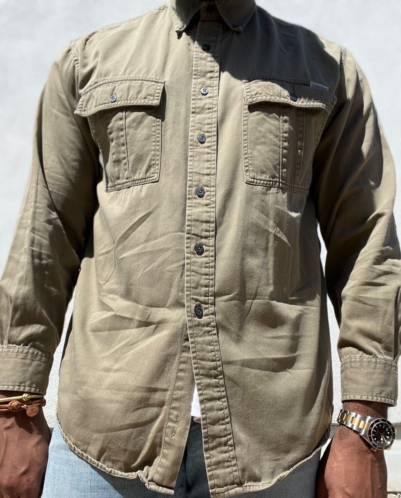 Vintage Y2K Calvin Klein Jeans CPO Button Down Shirt