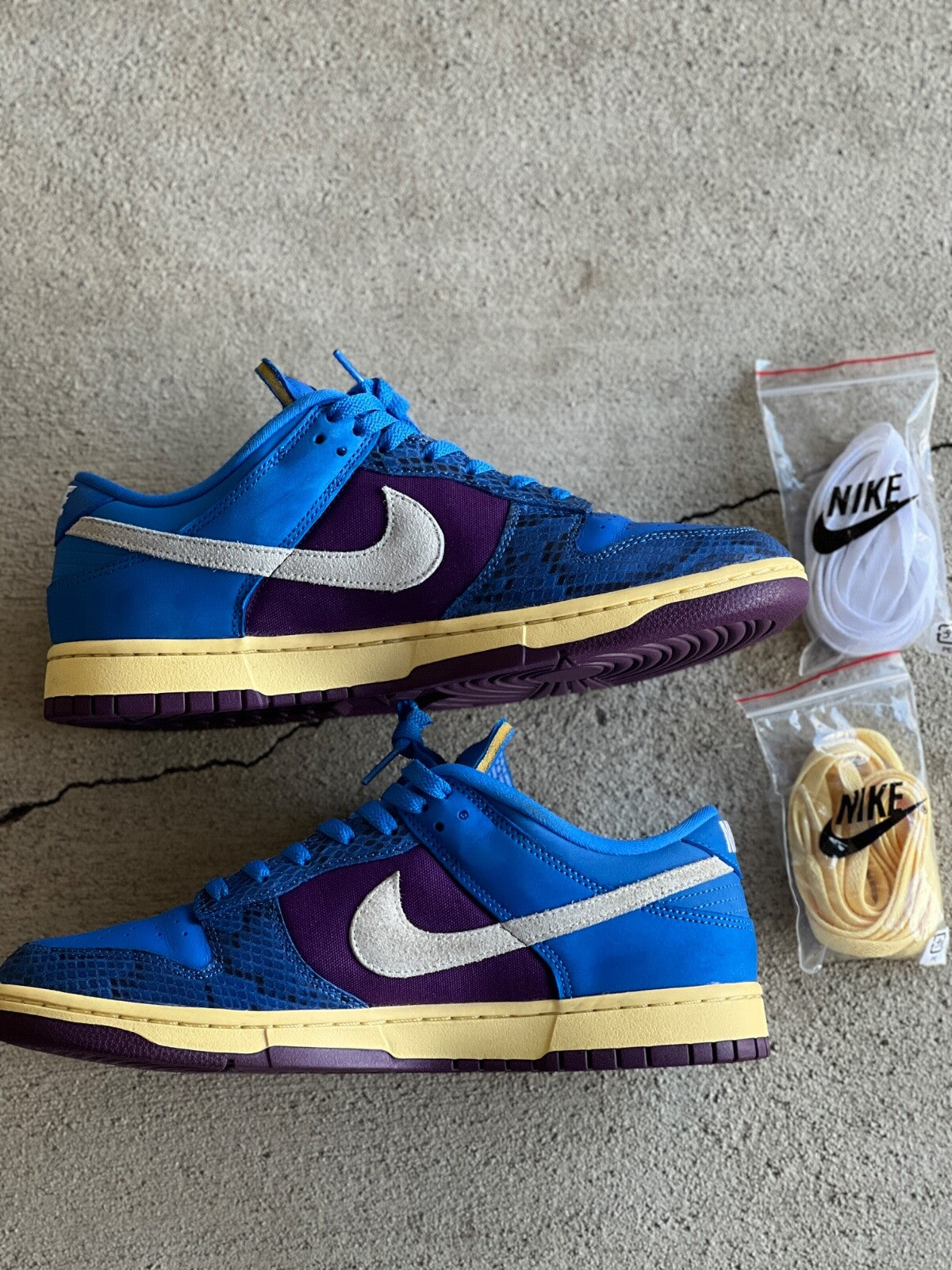 Nike Dunk Low UNDFT 5 On It Dunk vs AF1 Pre-Owned Men's US 11 Extra Laces No Box