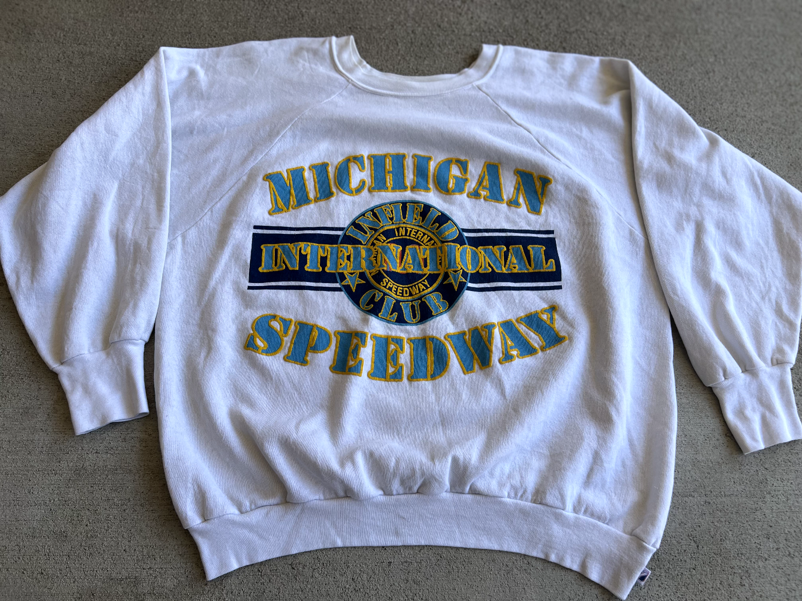 Vintage 90's Logo 7 Michigan International Speedway Crewneck Sweatshirt