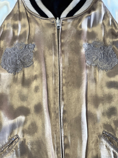 Rare United Arrows Monkeytime Reversible Souvenir Bomber Jacket