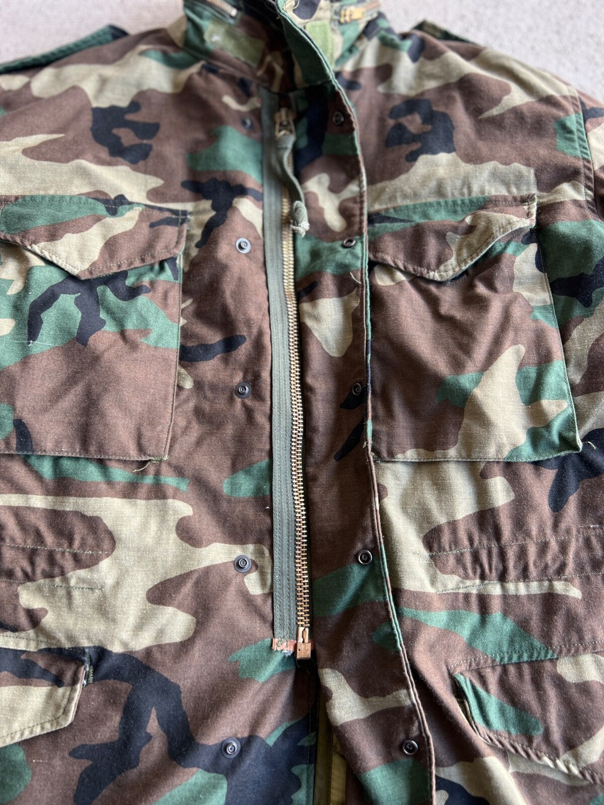 Vintage Alpha Industries Woodland Camo Cold Weather Field Coat