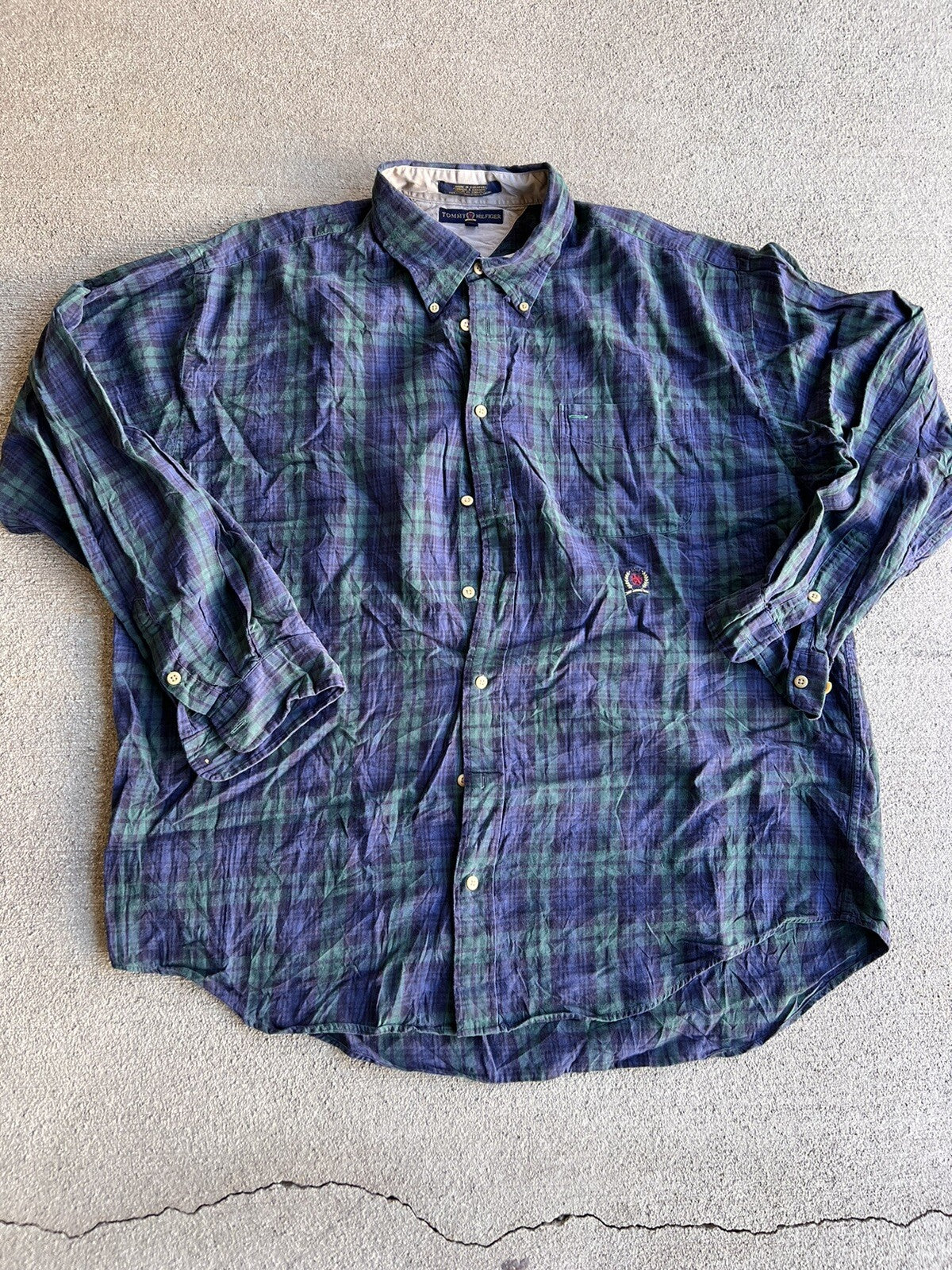 Vintage Tommy Hilfiger Tartan Button Shirt
