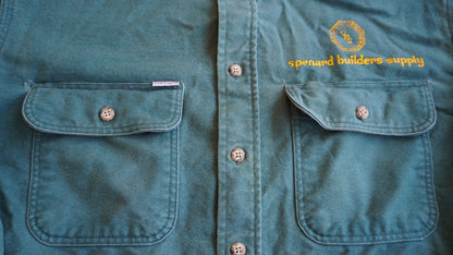 Vintage 90's Carhartt "Spenard Builders Supply"  Button Up Work Shirt