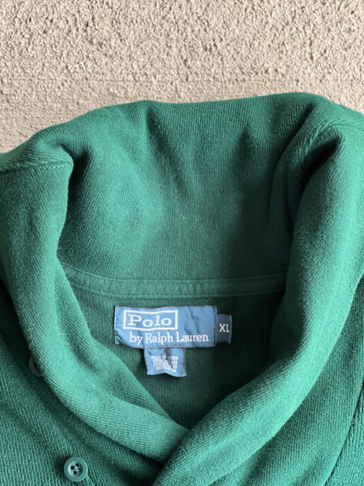 Y2K Vintage Polo Ralph Lauren Shawl Mock Neck Sweater