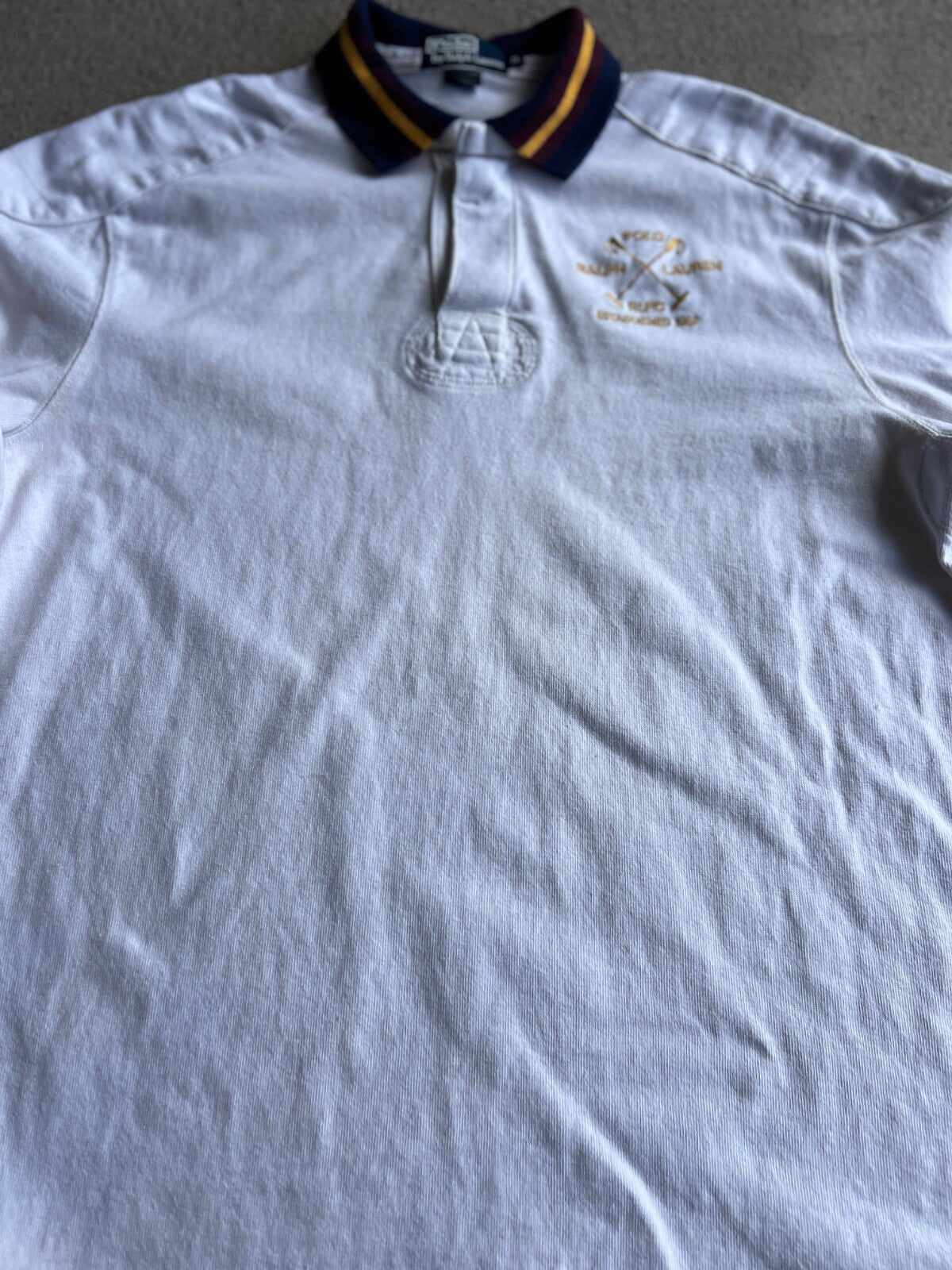 Vintage Y2K Polo Ralph Lauren Striped Collar Rugby Shirt