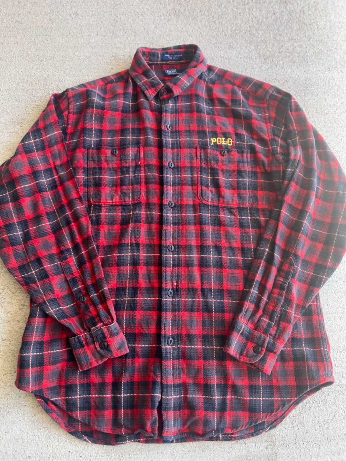 Vintage 90's Polo Ralph Lauren Flannel Button Up Shirt