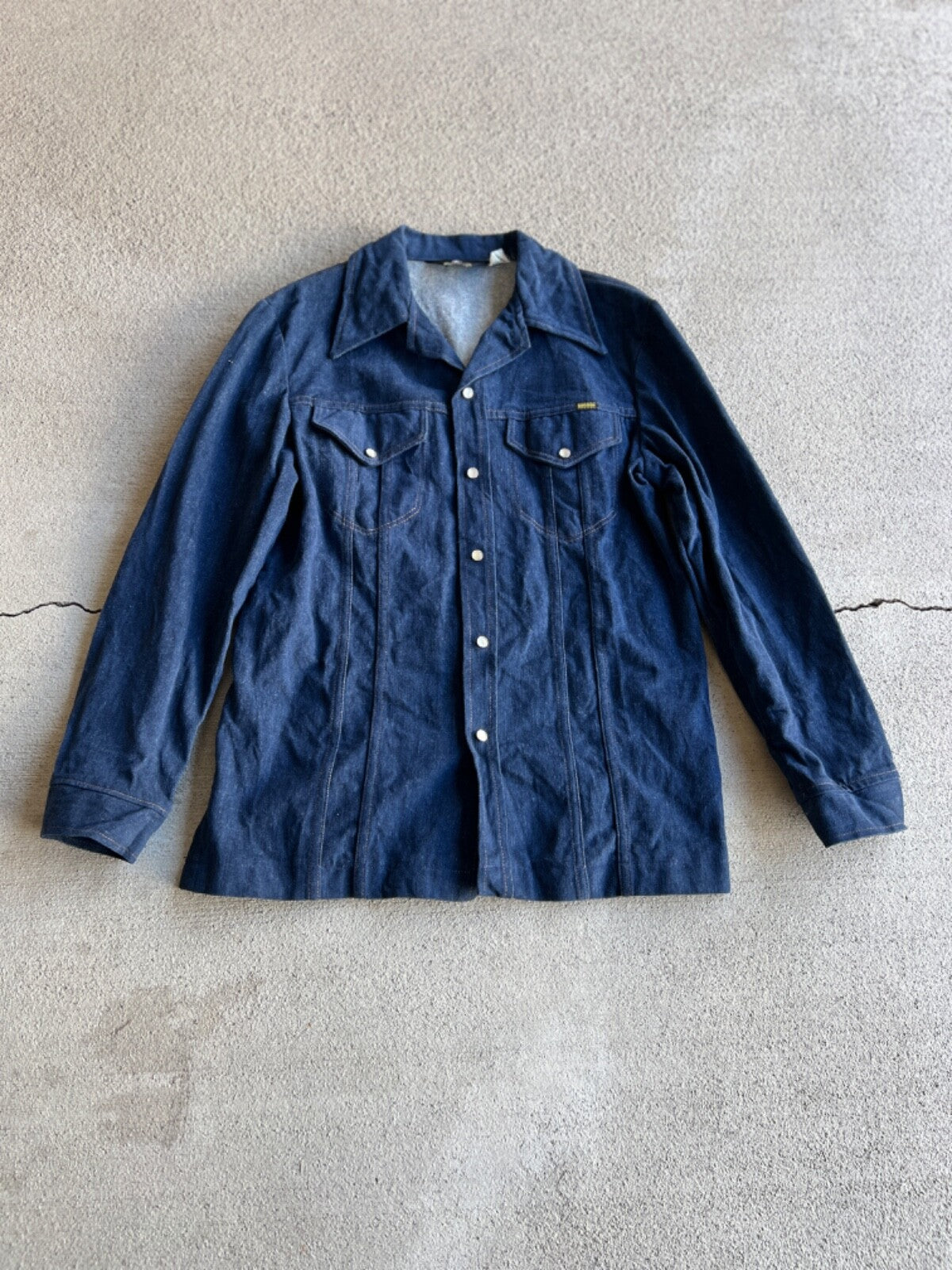 Vintage 70's Mavrick Denim Work Button Up Shirt