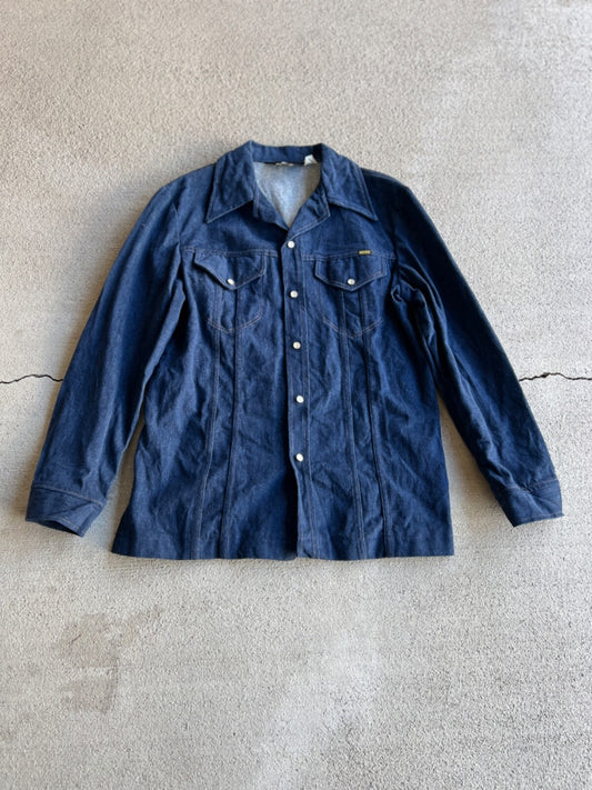 Vintage 70's Mavrick Denim Work Button Up Shirt