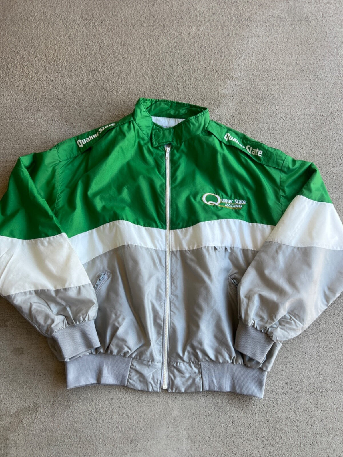 Vintage 90's Swingster Quaker State Racing Windbreaker Jacket