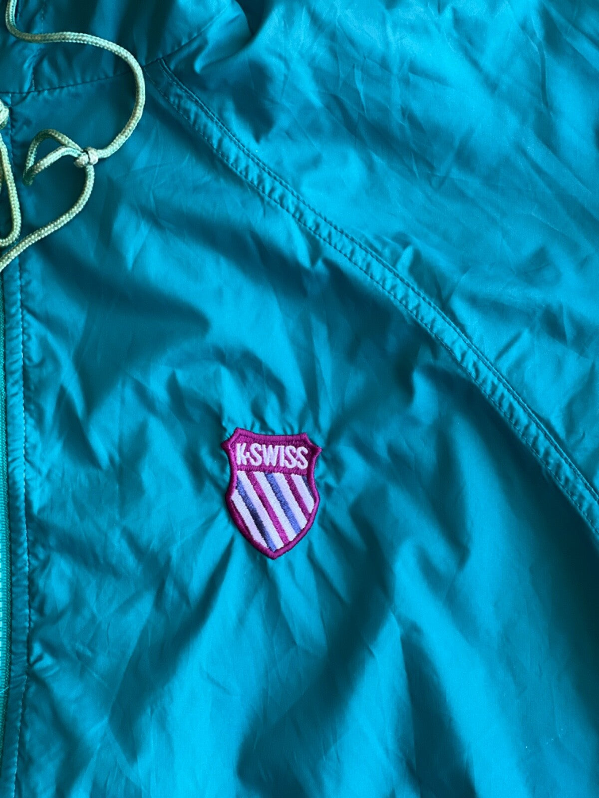 Vintage 90's K-Swiss Hooded Windbreaker Jacket