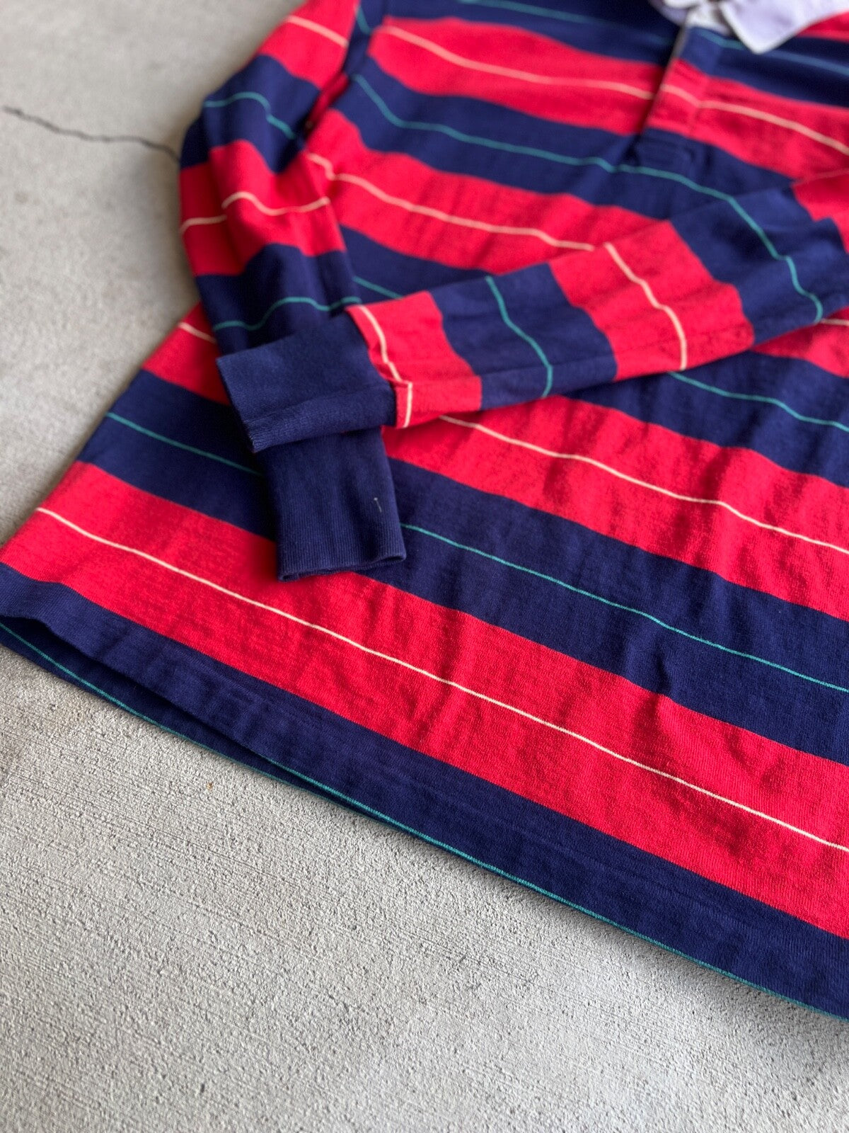 Vintage 90's Chaps Ralphs Lauren Made in Japan Striped Rugby Shirt