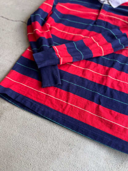 Vintage 90's Chaps Ralphs Lauren Made in Japan Striped Rugby Shirt