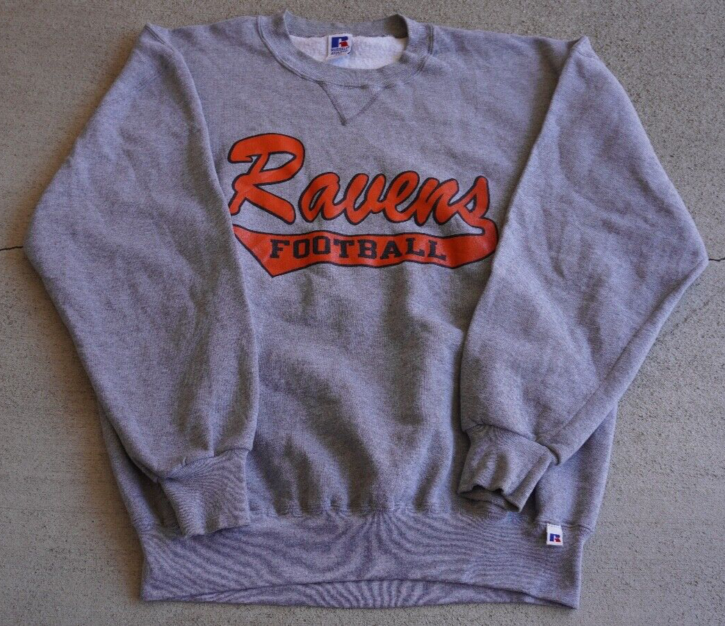 Vintage 90's Russell Athletics "Ravens Football" Crewneck Sweatshirt