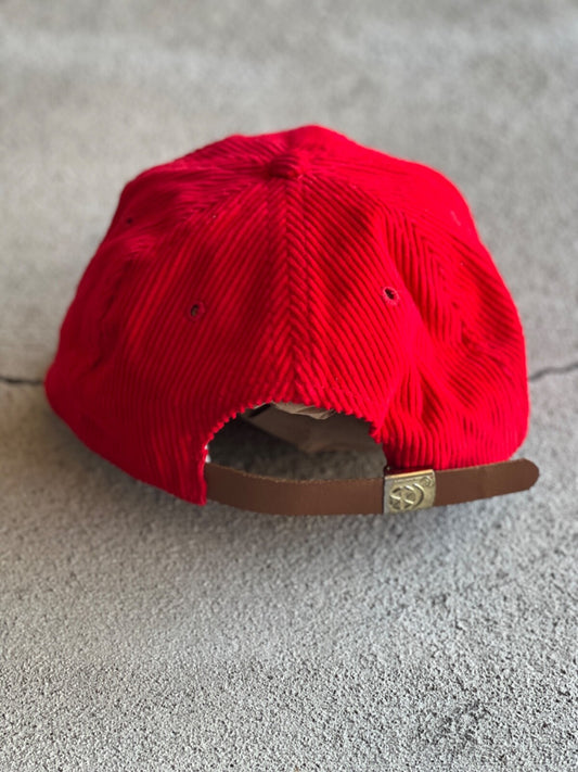 Rare 90's Vintage Coca-Cola Corduroy Strapback Adjustable Hat