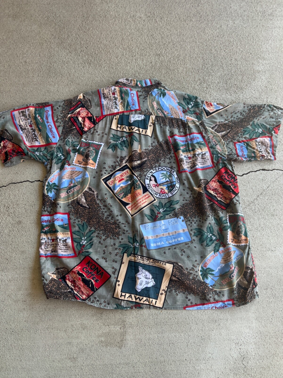 Vintage 90's Reyn Spooner "Coffee" Button Up Shirt