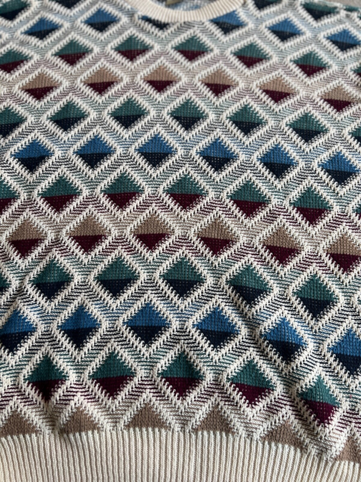 Vintage 90's Calvin Klein Geometric Knit Sweater