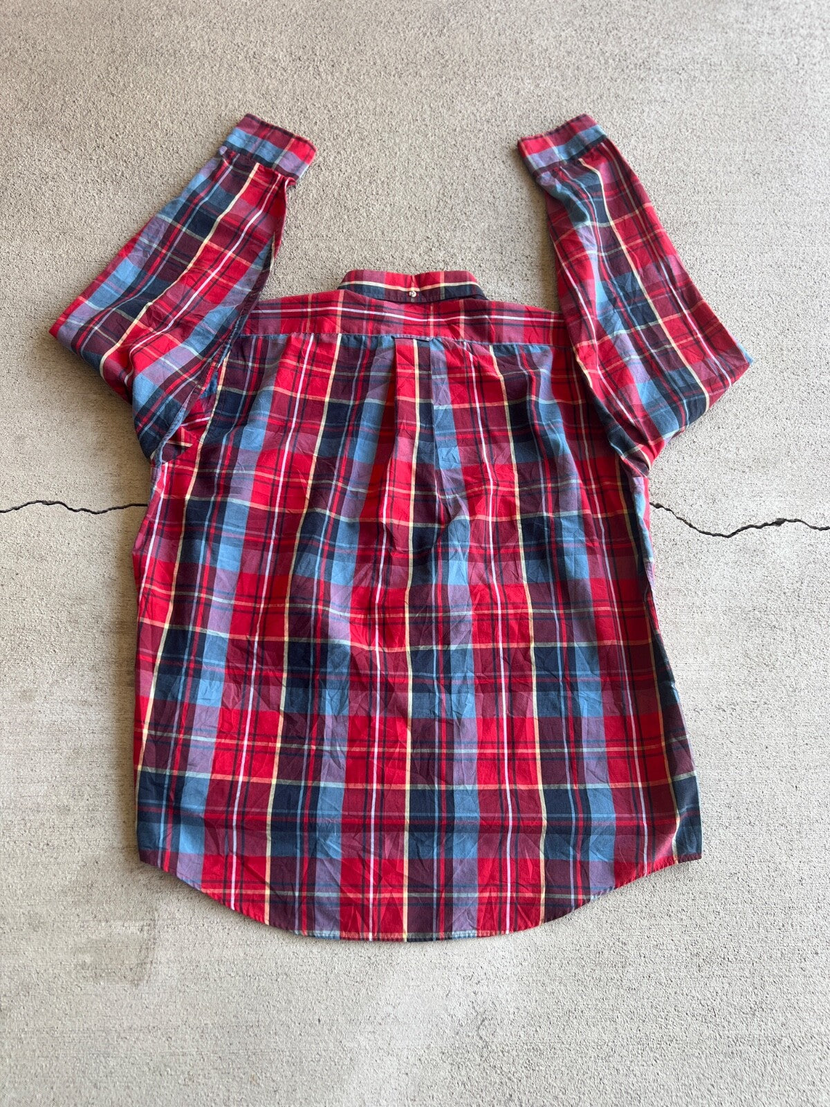 Vintage 90's Gant Foxhunt Plaid Button-Down Shirt