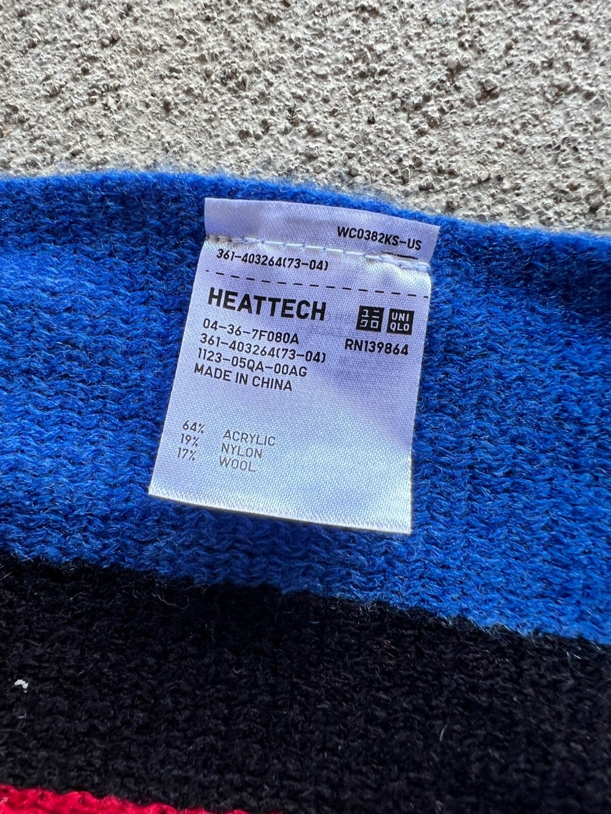 Uniqlo x J.W. Anderson Heattech Striped Scarf
