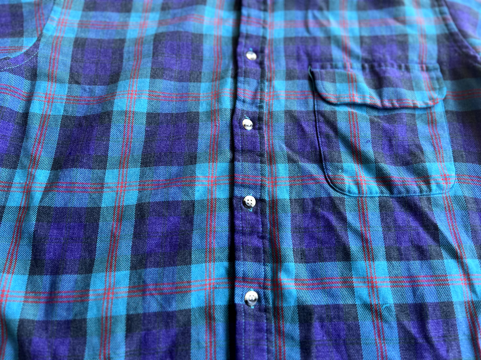 Vintage 80's Sears Roebuck Single Thread Button Up Shirt