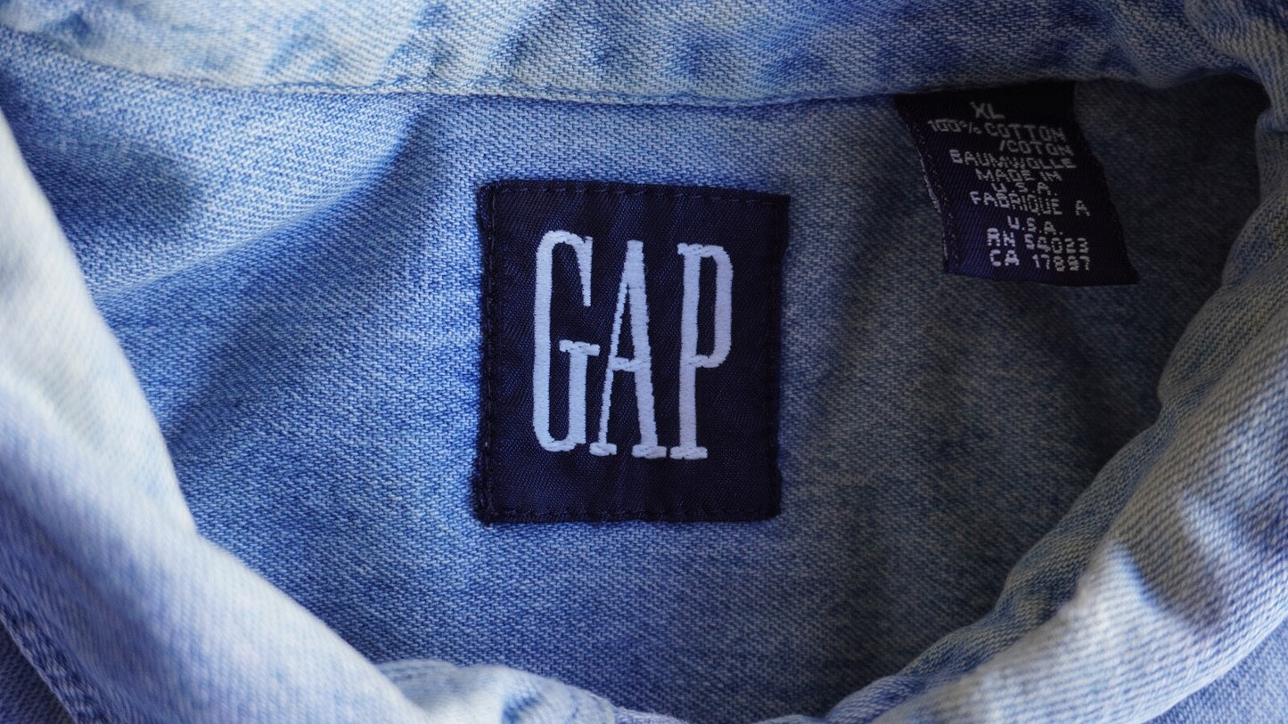 Vintage 80's Gap Denim Button Down Shirt
