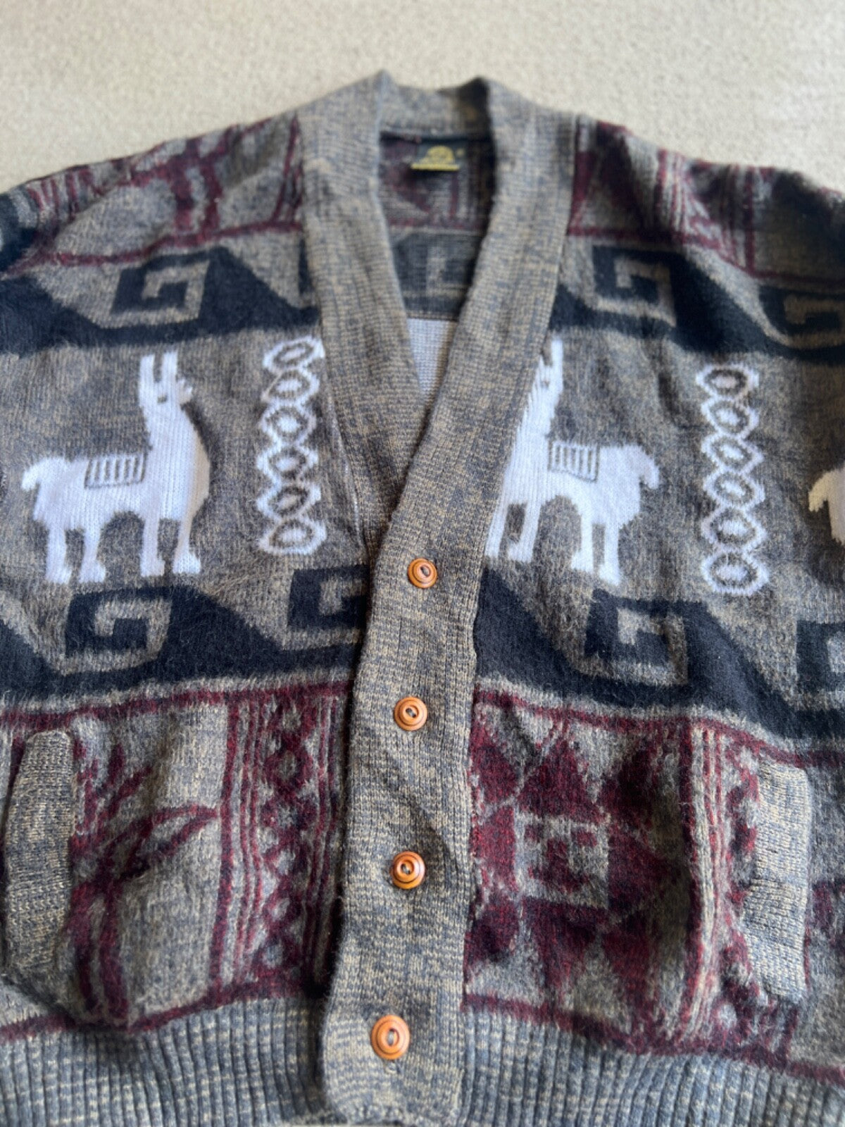 Rare Tejidos Ruminahui Fair Isle Alpaca Cardigan Sweater