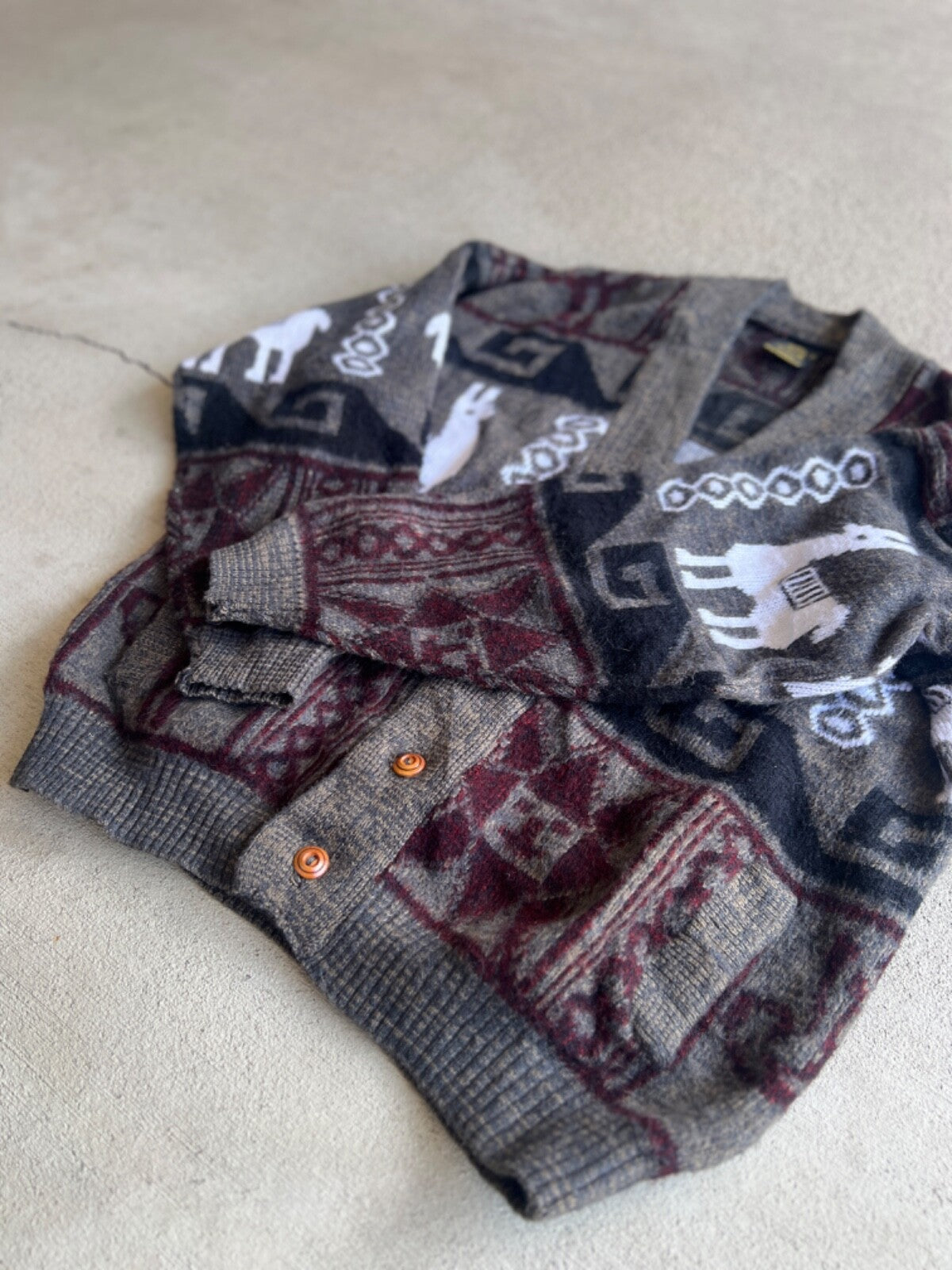 Rare Tejidos Ruminahui Fair Isle Alpaca Cardigan Sweater