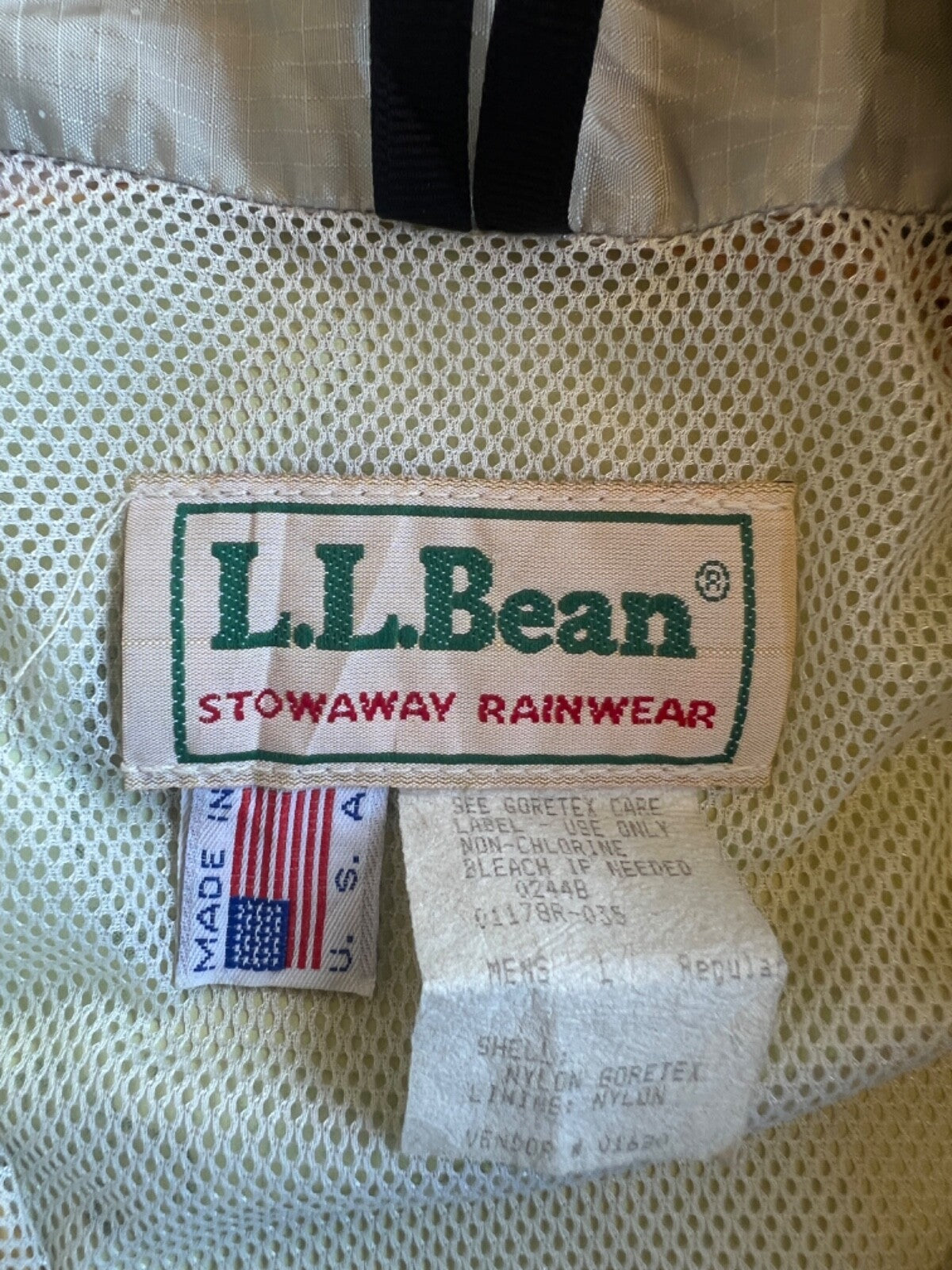 Vintage 80's L.L. Bean Stowaway Lightweight Parka Jacket