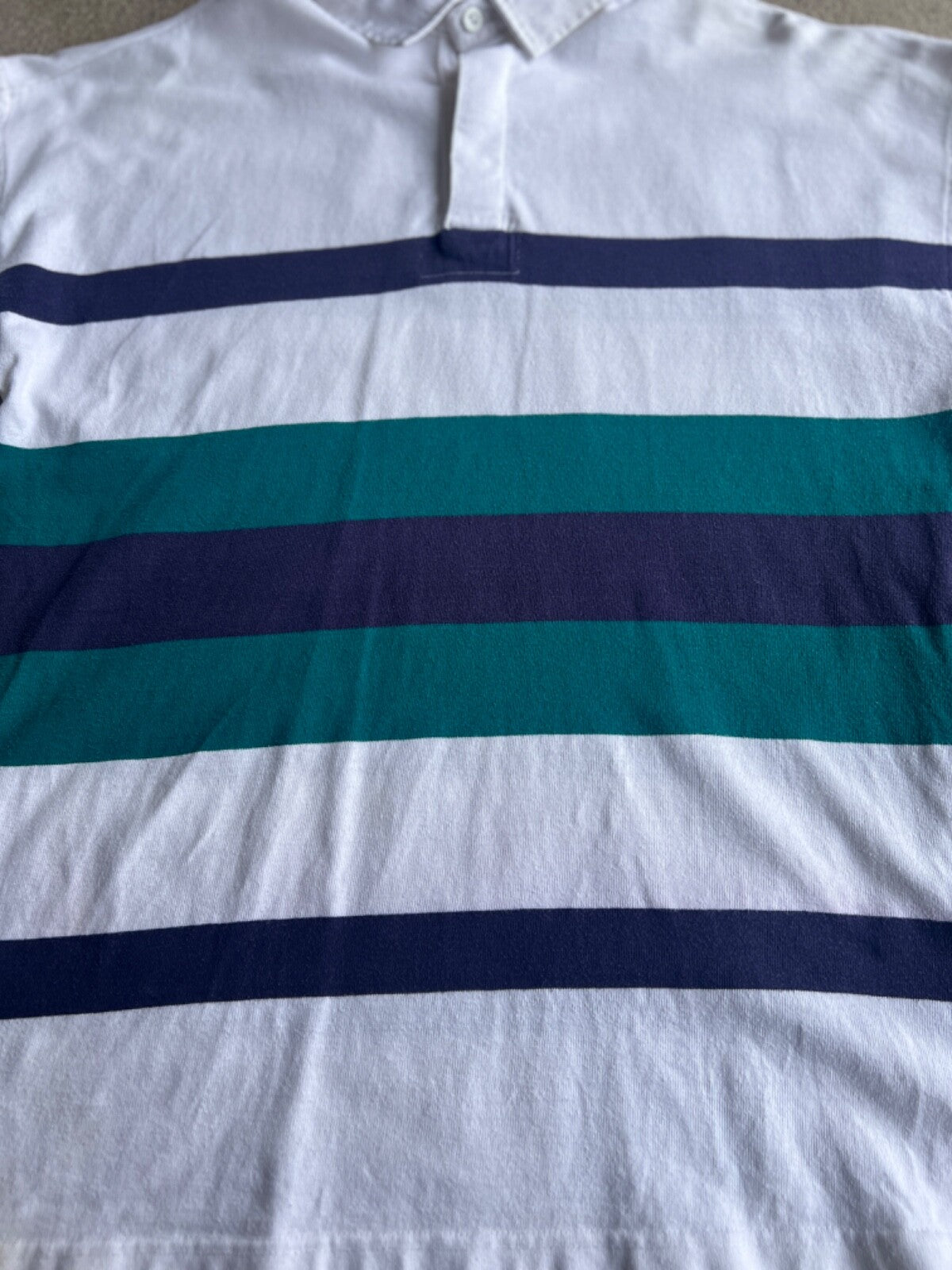 Vintage 90's Gant Rugged Classic Prep Striped Rugby Shirt