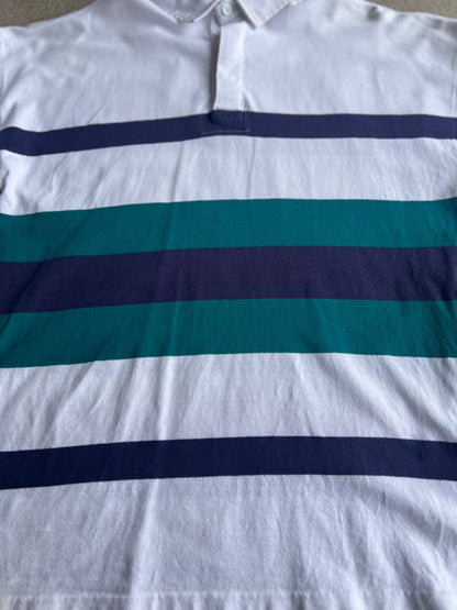Vintage 90's Gant Rugged Classic Prep Striped Rugby Shirt
