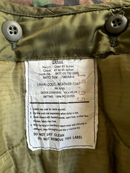 Vintage Alpha Industries Woodland Camo Cold Weather Field Coat