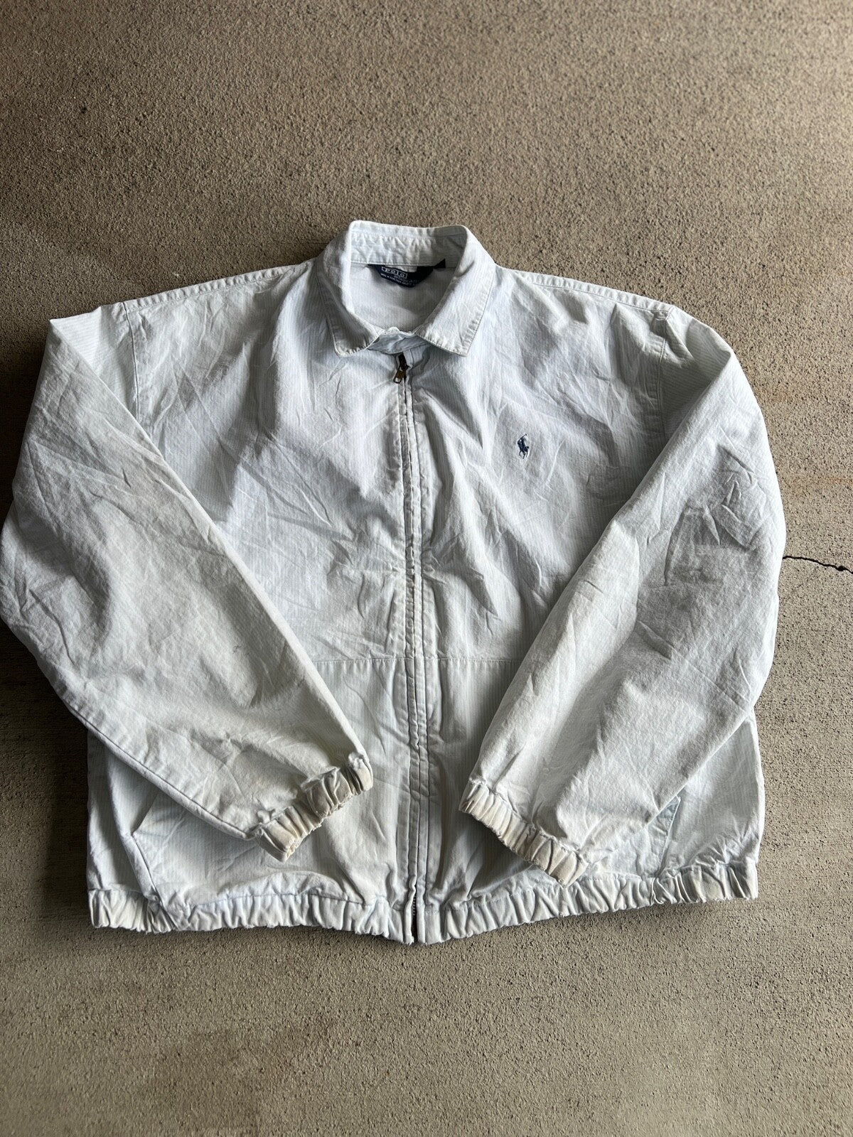 Vintage 90's Polo Ralph Lauren Pinstripe Zip Up Bomber Jacket
