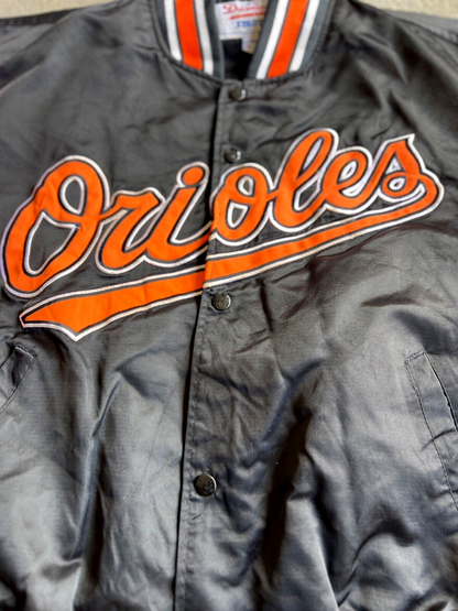 Vintage 90's Starter Diamond Baltimore Orioles Bomber Jacket