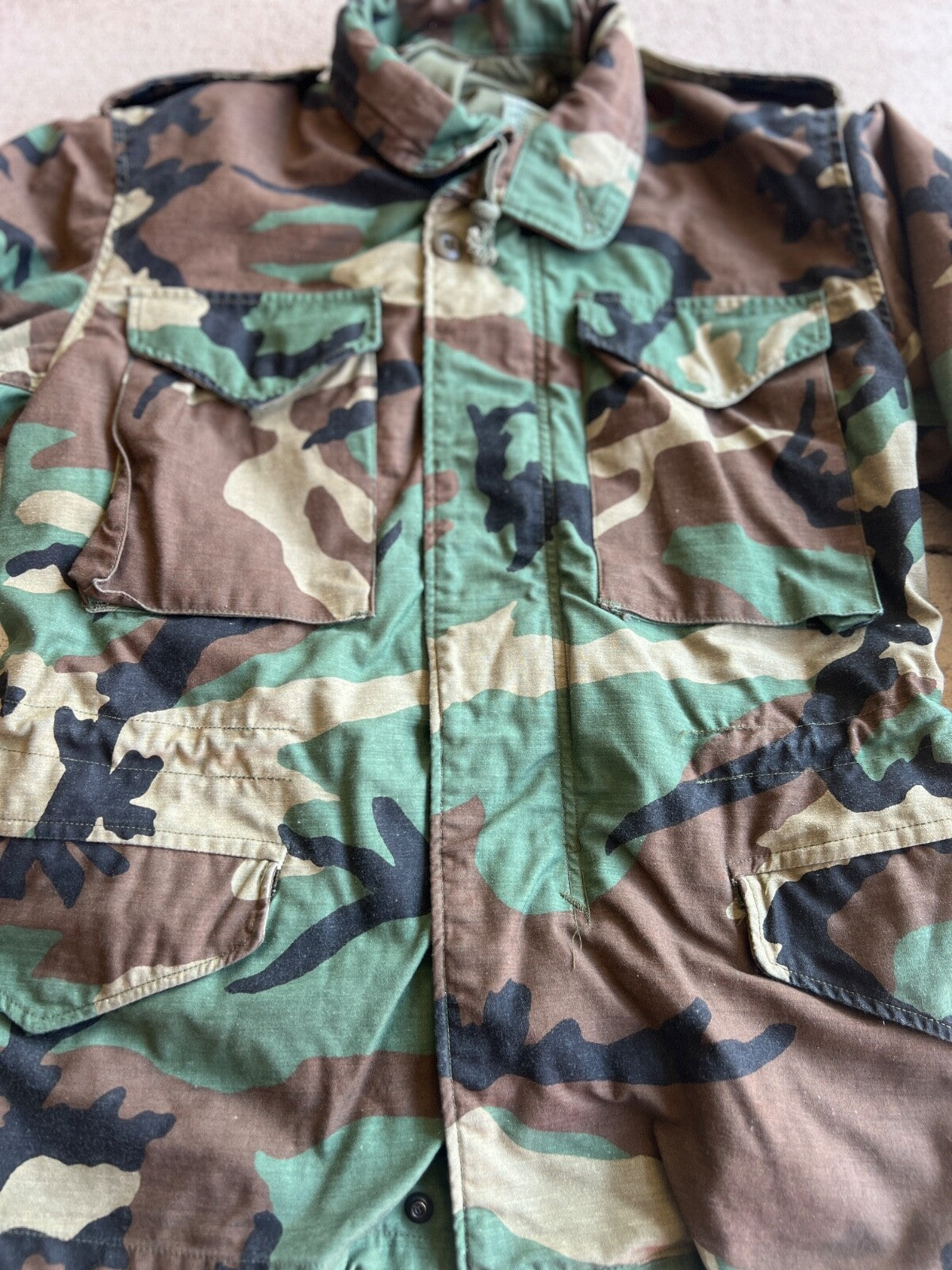 Vintage 80's Alpha Industries Cold Weather Field Camo Jacket