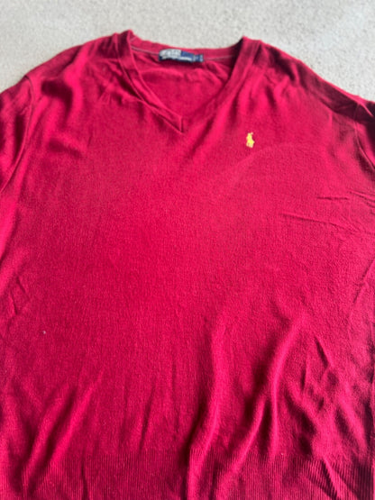 Vintage 90's Polo Ralph Lauren V-Neck Sweater