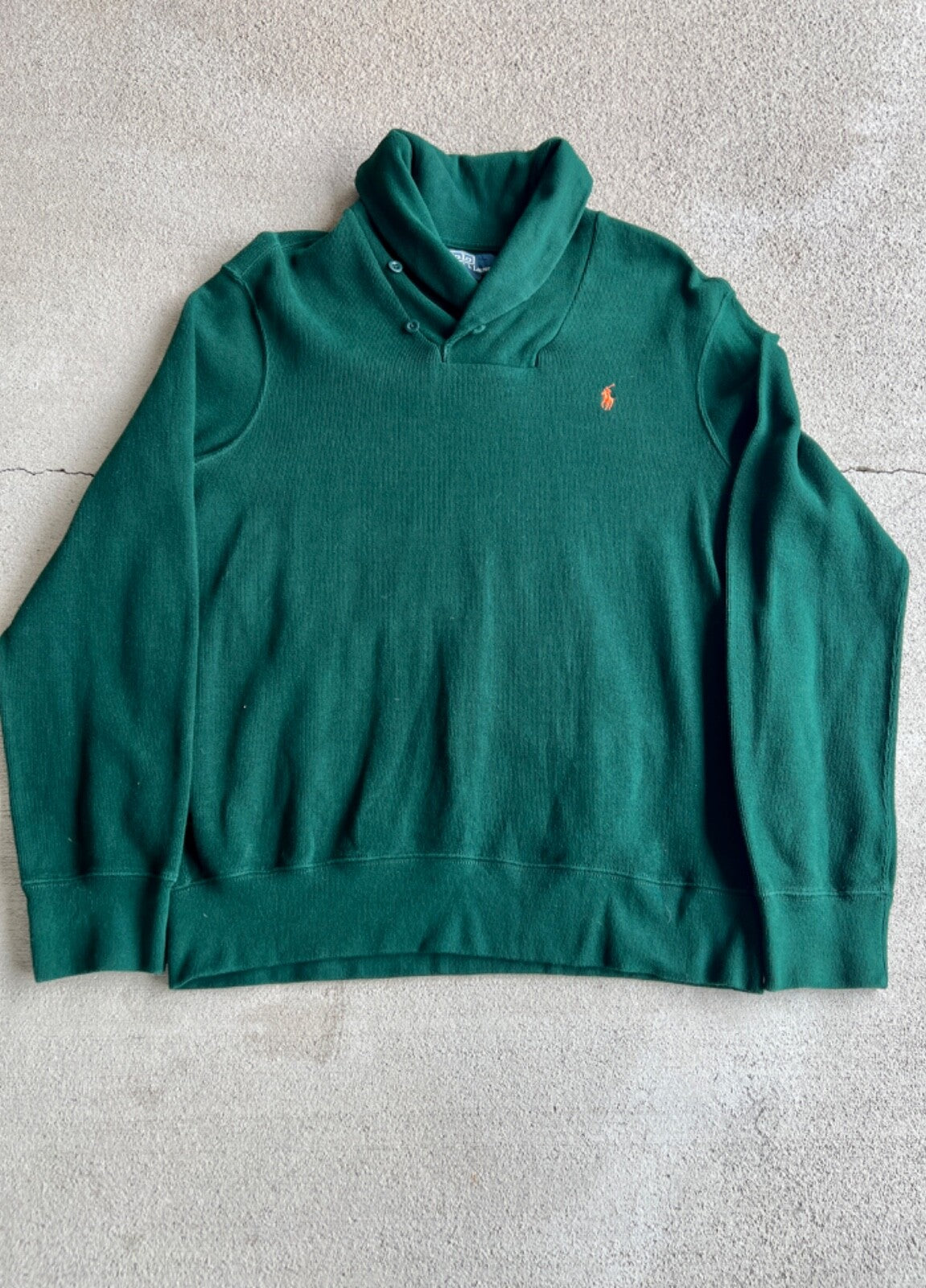 Y2K Vintage Polo Ralph Lauren Shawl Mock Neck Sweater