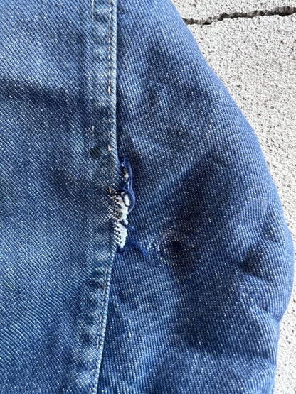 Vintage Roebucks Quilted Lined Denim Trucker Jacket