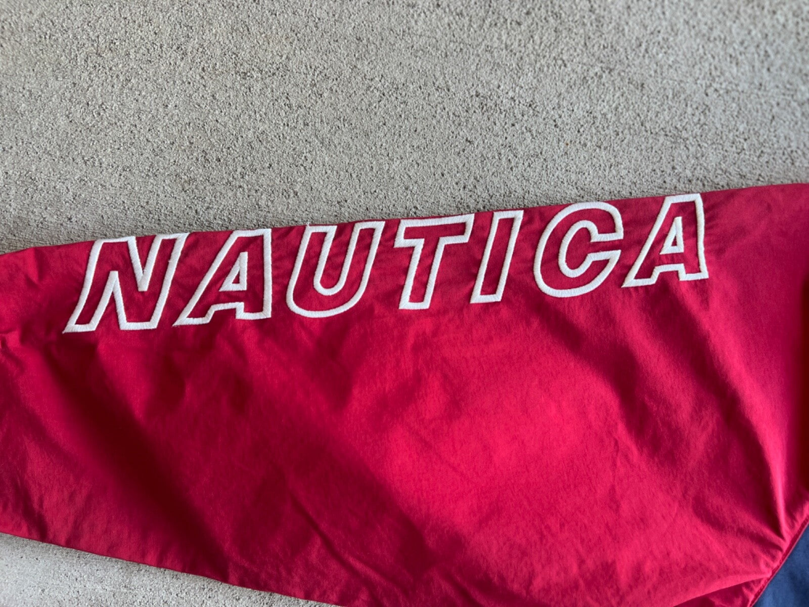 Vintage 90's Nautica Blue Water Challenge Packable Hood Sailing Jacket