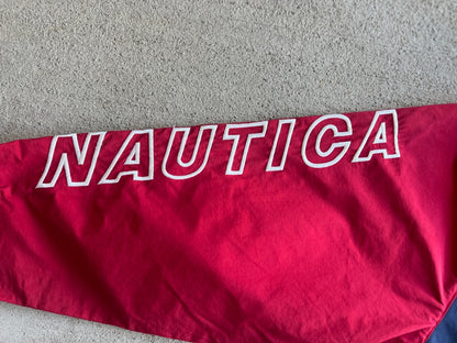 Vintage 90's Nautica Blue Water Challenge Packable Hood Sailing Jacket