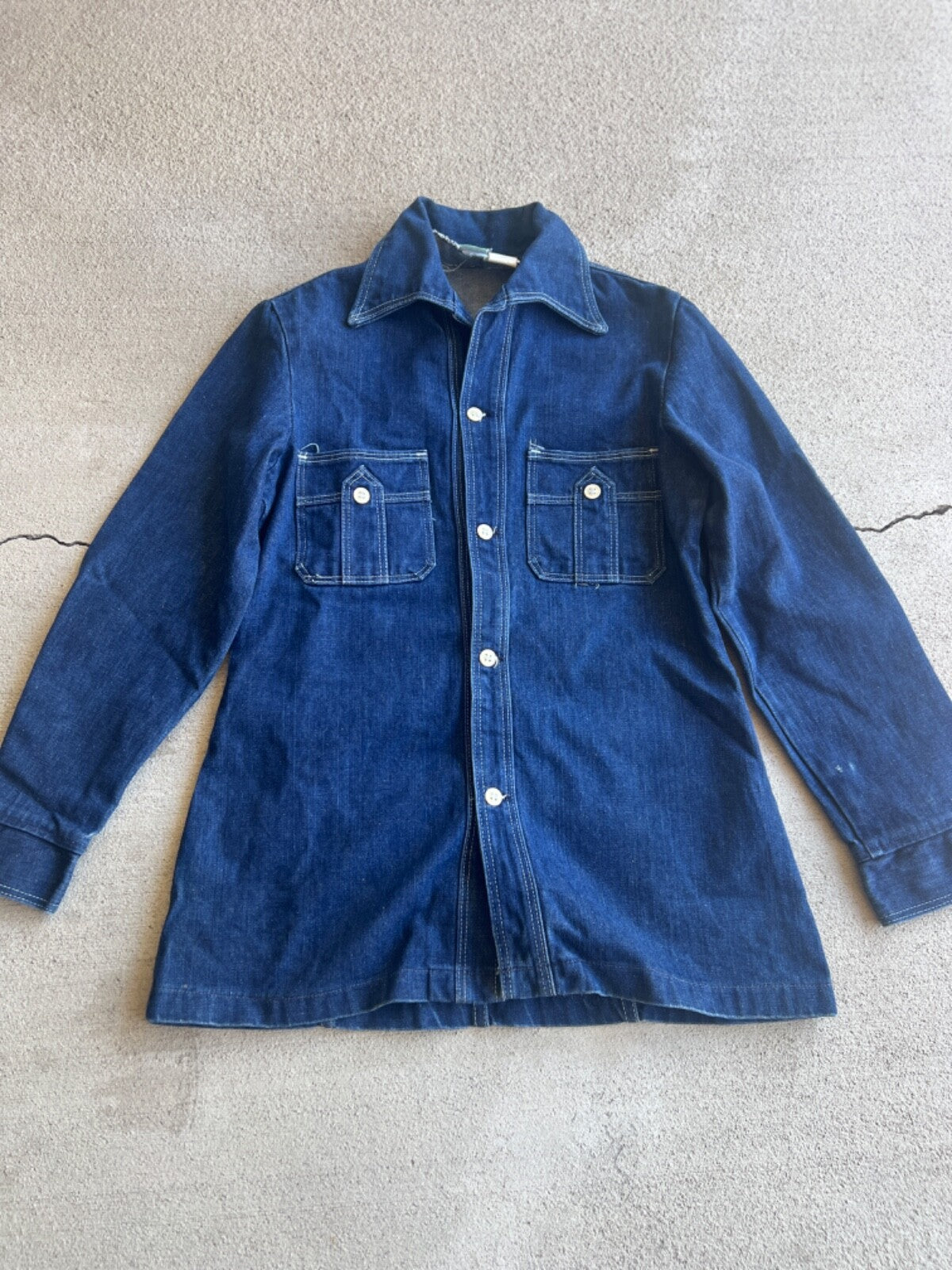Vintage 70's Women's Wrangler Denim Western Button Up Shirt