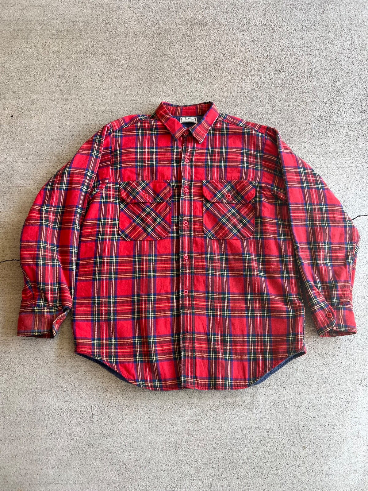 Vintage 80's L.L. Bean Tartan Button Up Overshirt
