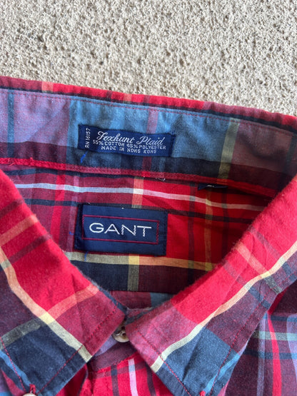 Vintage 90's Gant Foxhunt Plaid Button-Down Shirt
