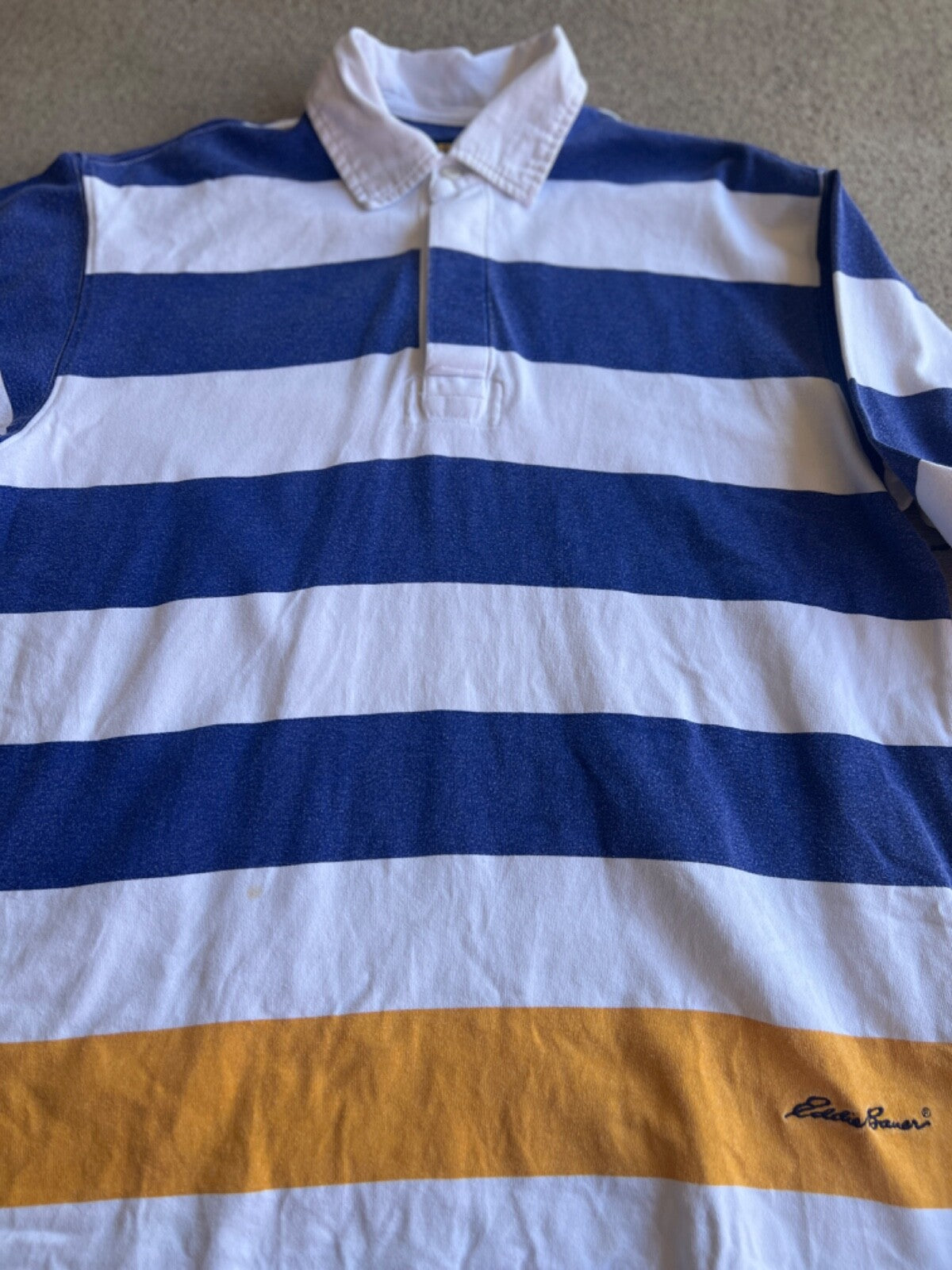 Vintage 90's Eddie Bauer EBTEK Striped Rugby Shirt